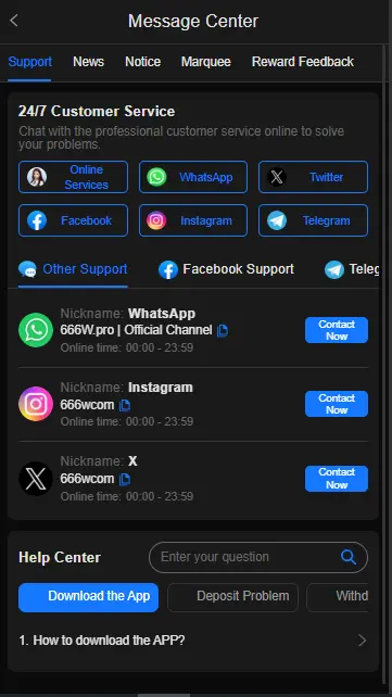 666W Game Support system